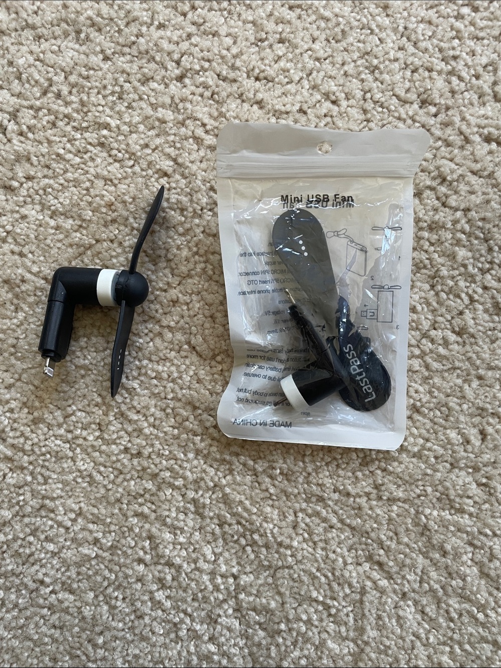 Black Mini USB Fan (Lot of 2)